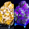 Golden/White Calcite Specimen - Fluorescent